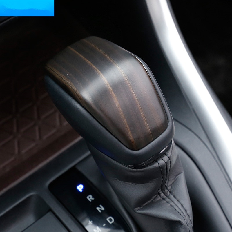 Carbon fibre For Toyota RAV4 Accessories Car gear shift lever knob handle Cover Trim Sticker styling 1pcs