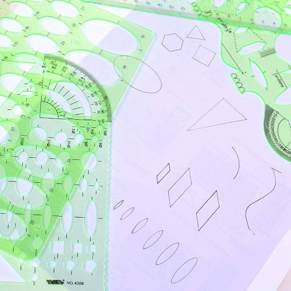 Geometric Drawings Templates Draft Rulers Curve Drawing Ruler for Drawing Engineering Drafting Building School Office