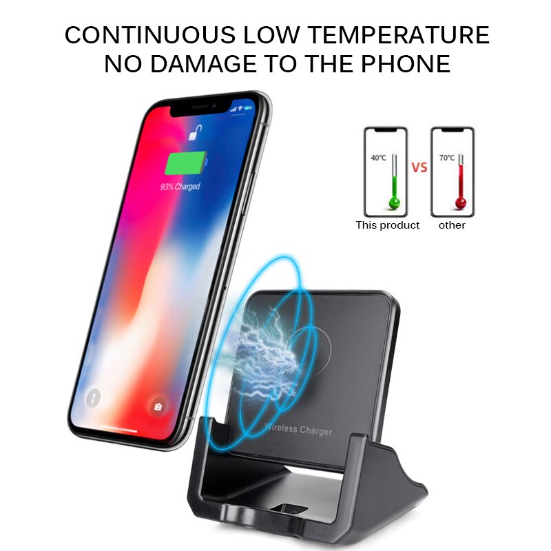 Qi Wireless Charger Fast Desktop Wirless Charging Pad Stand Dock For Samsung Galaxy S10 S1 Huawei 10W Wireless Charging Stand