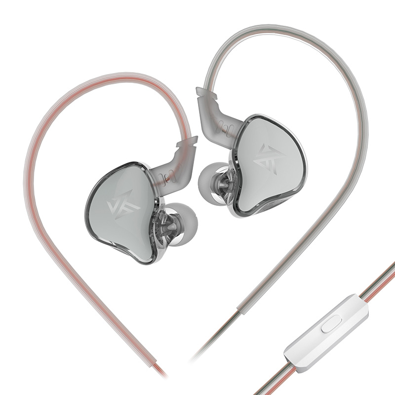 KZ EDC EDCX Wired Headset Hanging In Ear Earbuds Headphones With Microphone Game Sport Monitor Noice Cancelling Earphones: WHITE