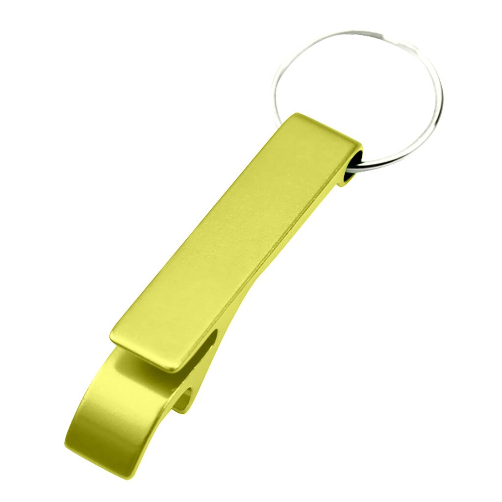 3 IN 1 Mini Key Holder Portable Press Elevator Handle Tool Bottle Opener Protect Key Holder Solid Titanium Alloy Opener: YELLOW