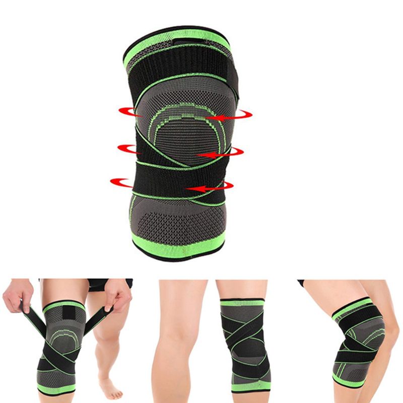 WorthWhile 1PC Sport Pressurized Kneepad Elastic Knee Pads Support Sleeve Basketball Volleyball Brace Training Fitness Protector