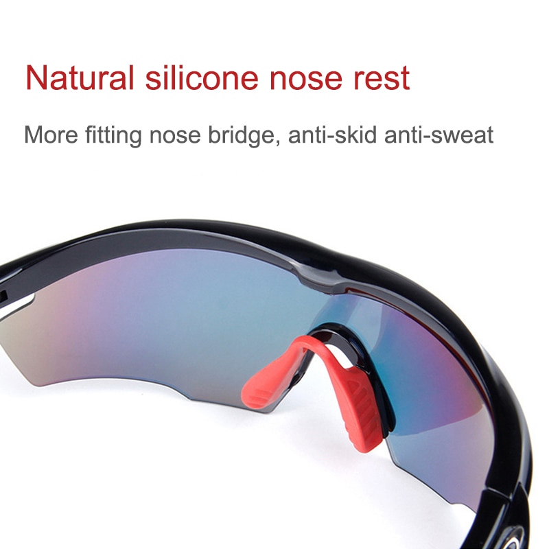 5 unids/set fotocromáticos gafas ciclismo bicicleta gafas hombres mujeres al aire libre deporte MTB gafas de sol gafas de Marco miopía