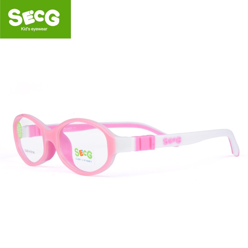 SECG Round Cute Children Glasses Frame Optical Myopia Glasses for Sight Kids Flexible Soft Spectacle Frame No Screw Eyeglasses: C13