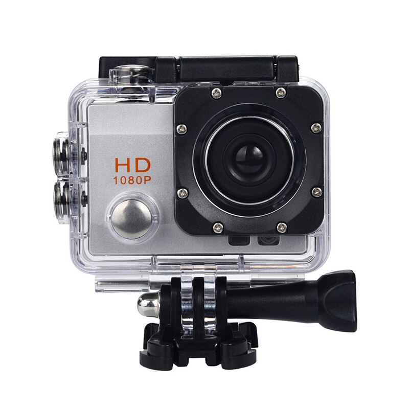 2 Inch HD 1080P Waterproof Camera DVR Cam DV Video Camcorder Video Camera skiing swimming riding: Silver