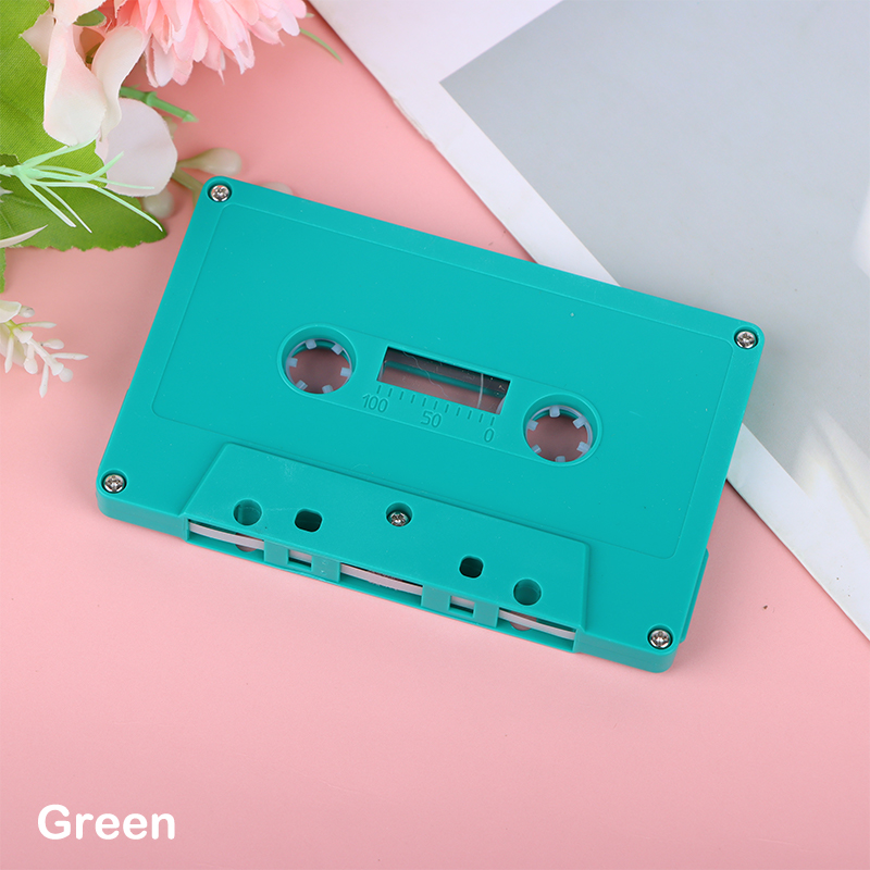 Carcasa de cinta de casete en blanco de Color vacío para grabación de Audio, carcasa de casete de carrete a carrete con carretes vacíos compatibles, 1 ud.: Amarillo claro