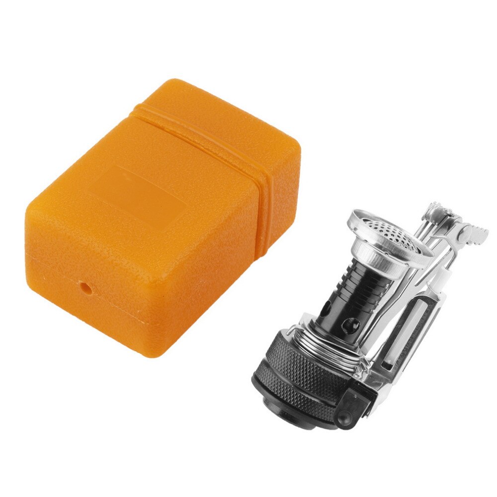 Draagbare Outdoor Picknick Gas Opvouwbare Camping Mini Steel Stove Case
