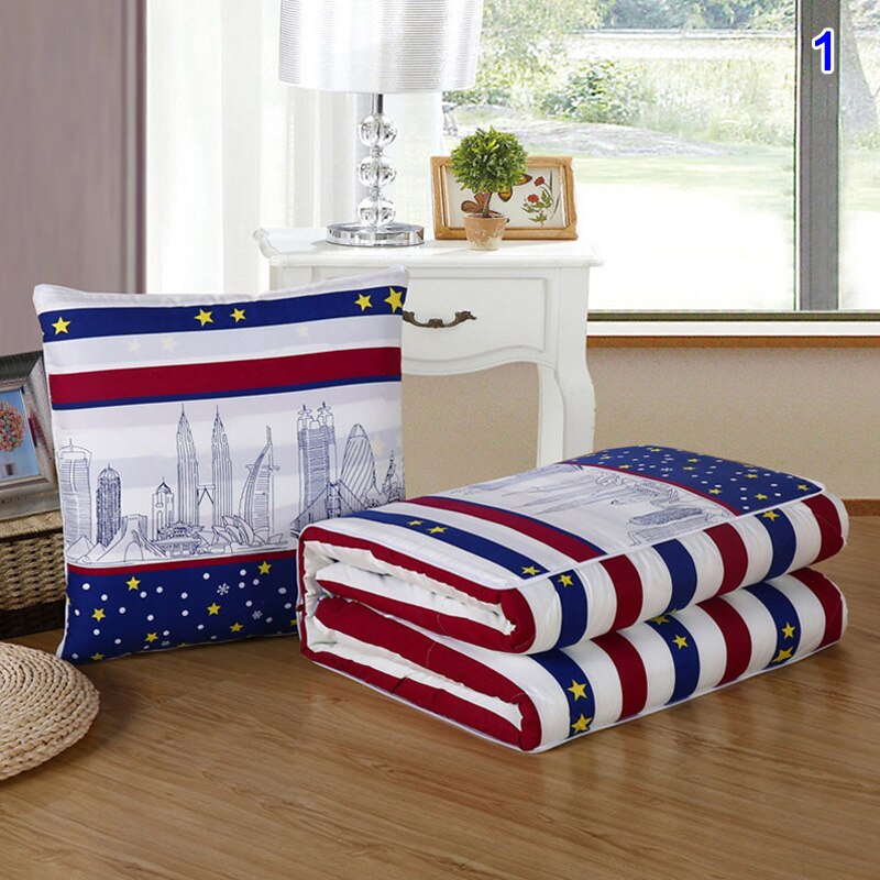 2 in 1 slaapdeken zachte comfortabele opvouwbare deken kussen quilt met rugkussen huisdecoratie bj