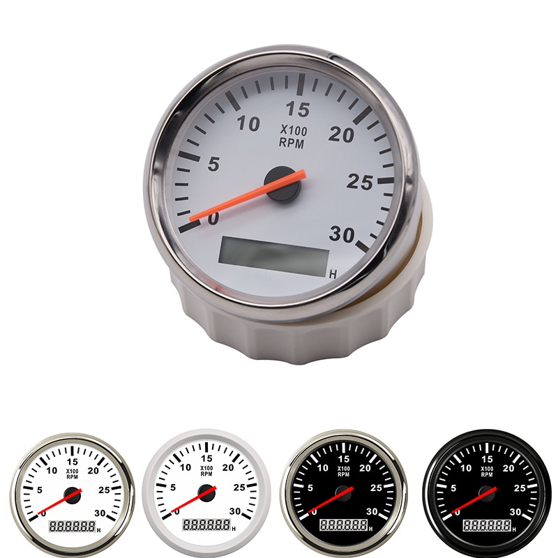 85mm Tachometer 3000RPM With Hourmeter Truck Car Boat Diesel Engine Tacho Meter RPM Gauge REV Counter With Backlight Tacho Meter