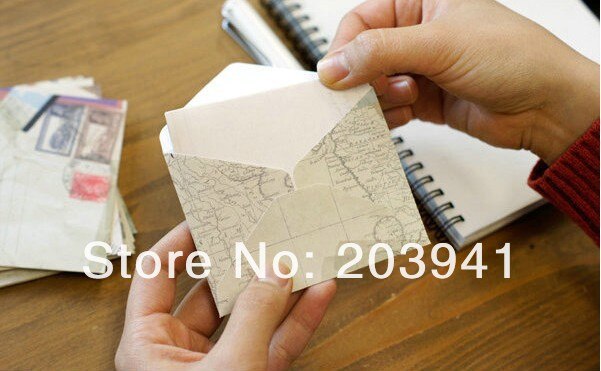 120pcs/lot 100*80mm Vintage Retro Paper European Style Mini Office School Supply Padded Envelopes