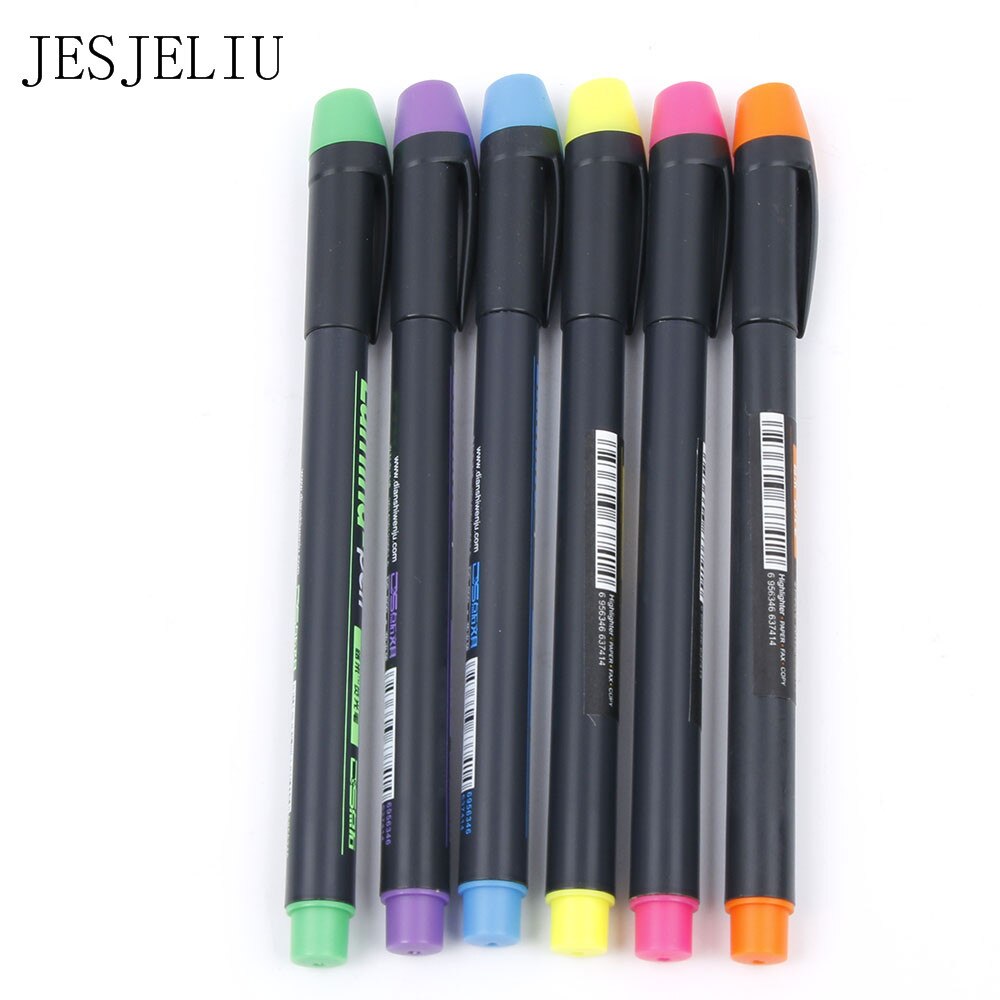 1Pc Lumina Pennen Highlighter Voor Papier Kopie Fax Diy Tekening Marker Pen Briefpapier Office Materiaal Schoolbenodigdheden