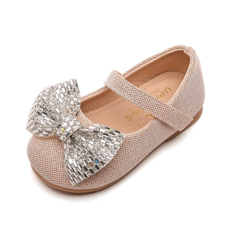Prinses herfst kinderschoenen van leer voor baby's van mesh + pu met strik voor meisjes (1 2 3 4 5 6 jaar)