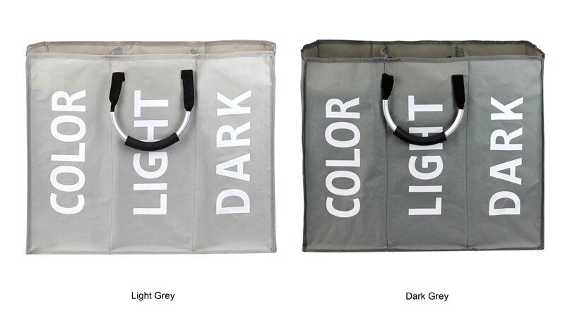 3 unids/lote 3 secciones alfabéticas baño portátil cesta de lavandería organizar cestas de lavandería para ropa de juguete: Default Title