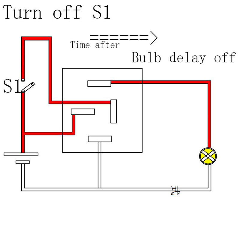 FN YS020 30A Automotive 12V Time Delay Relay 5S 10S 1MIN 5MIN 10MIN turn off delay relay output turn off after switch turn off