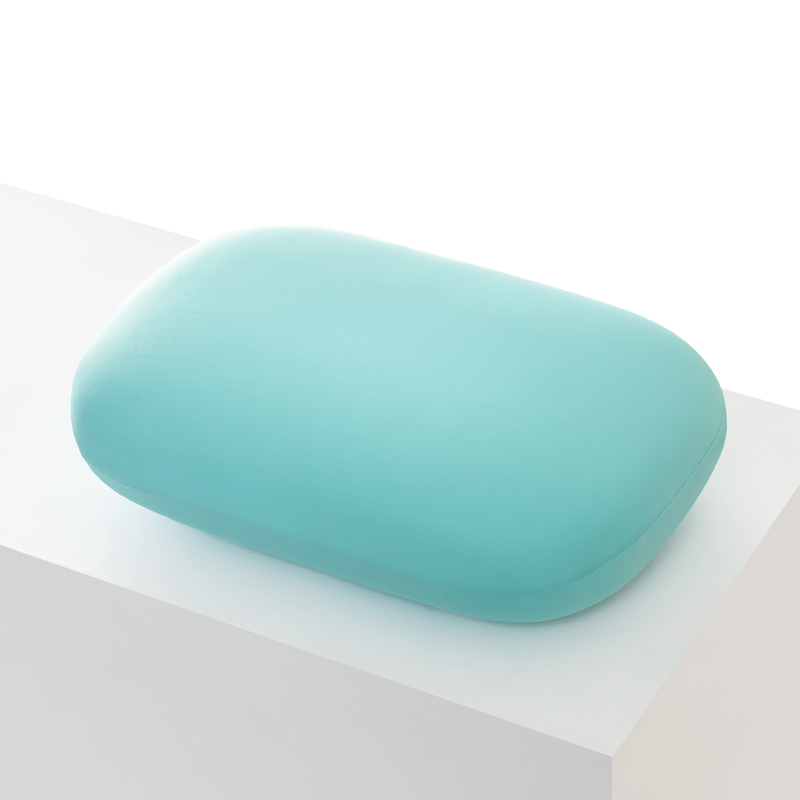 Almohada multifunción de espuma viscoelástica para el cuello, almohada de viaje suave de rebote lento para dormir, masaje de salud Cervical, almohadas para siesta: Azul