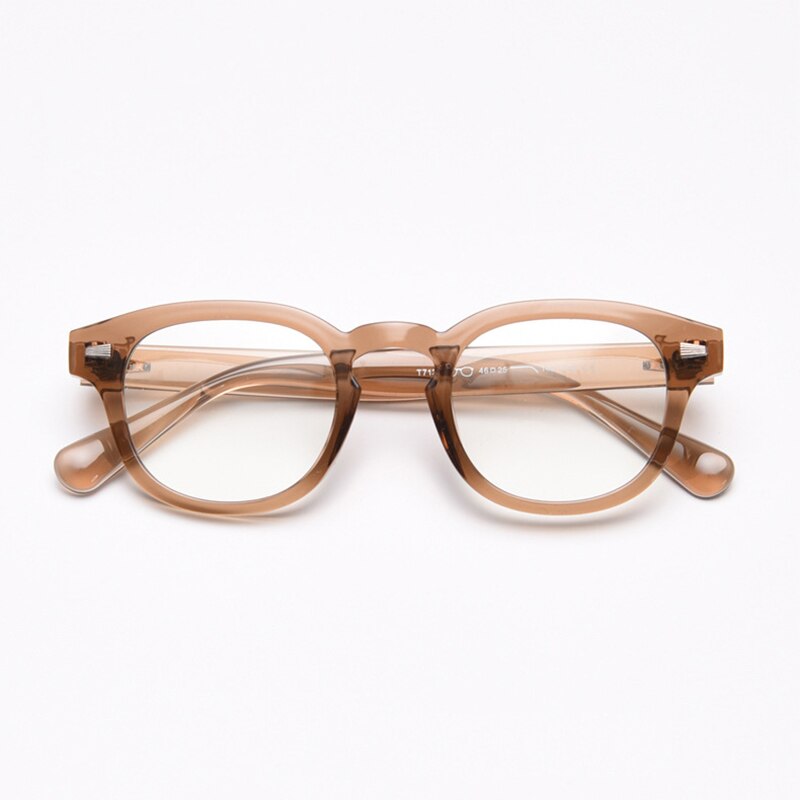 Lunettes Johnny Depp anti-lumière bleue pour homme et femme, verres optiques ronds et transparents pour ordinateur, de TR90 rétro