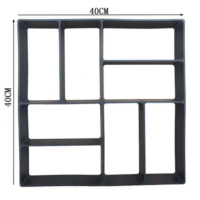 Pavimento molde de ladrillos de cemento de hormigón moldes de plástico DIY molde para construir pavimentos jardín Camino de piedras molde decoración de jardín: 1