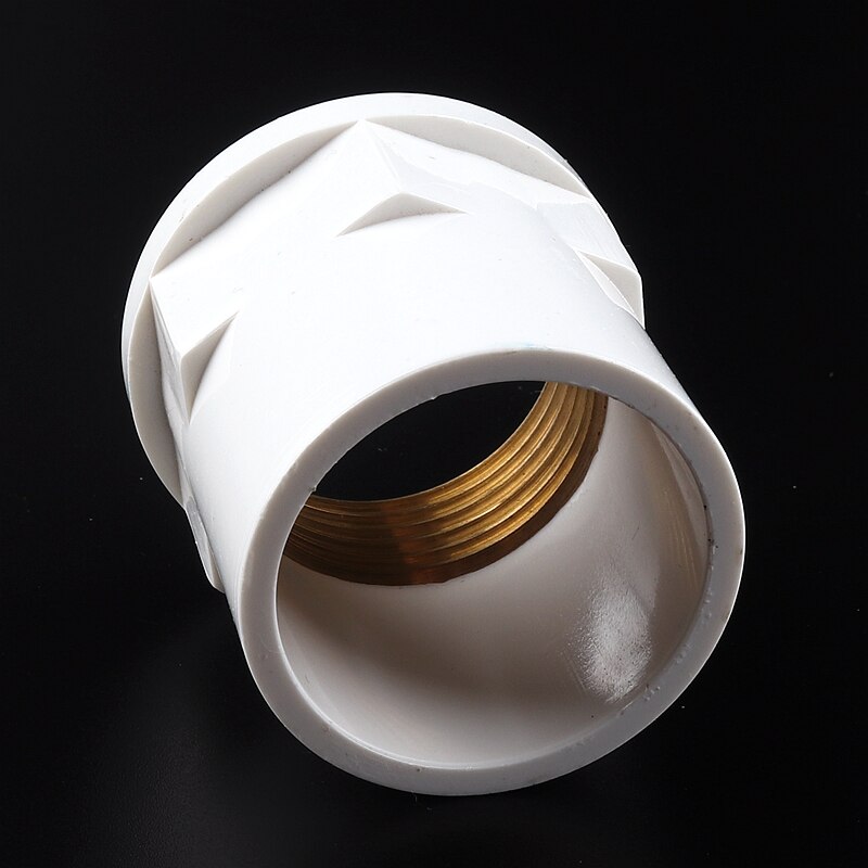 2-20pcs 1/2"~1" Brass Female Thread PVC Pipe Quick Straight Connectors Irrigation 20~32mm Reducing Watering Pipe Fittings Joints