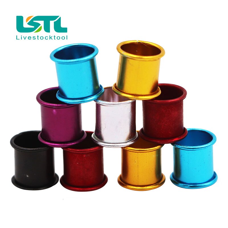 100 pcs Pigeon Bird Aluminum Foot Ring Bird Carriers Identification Inner diameter 8mm Length 10mm Bright Colors BirdFoot rin