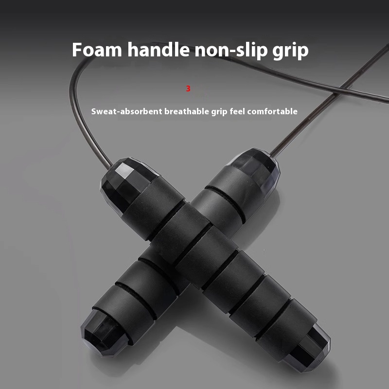 Corde à sauter professionnelle sans enchevêtrement, vitesse rapide, poignée en mousse, corde à sauter réglable en acier, gymnastique, Fitness, corps mince