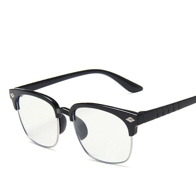 Firkantet brilleinnfatning barn optiske briller jente klare briller gutt blå lys briller barn vintage innfatning lys komfortabel: Svart gutt