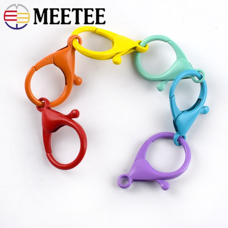 20/40 stuks 35mm kreeftengespen kleurrijke sleutelhanger veerhaak hondenhalsband gespen sleutelhanger handtas hanger decoratie  bf281