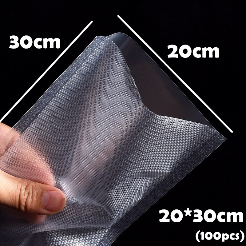 Haushalt Lebensmittel Vakuum Verpackung Tasche Für Vakuum Versiegelung Vakuum Lagerung Taschen Oder Rolle Lebensmittel Frische Lange Halten Küche Werkzeug Zubehör: 20x30cm 100Stck