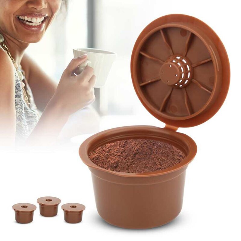3PCS Reusable Coffee Capsules For Caffitaly Refillable Coffee Pods Plastic Fit For Caffitaly Coffee Filter