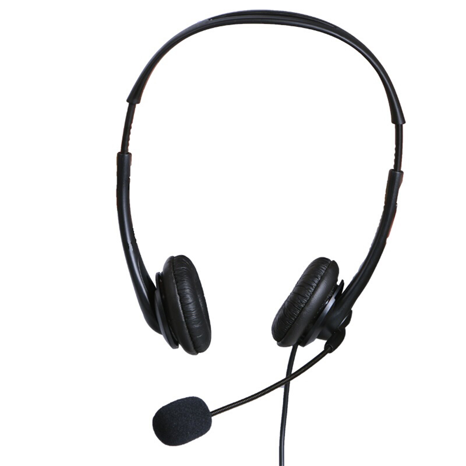 Single Ear Headset USB Headphones Head-mounted Computer Headphone Ear Call Center Headsets with in-Cord Volume Control: 2