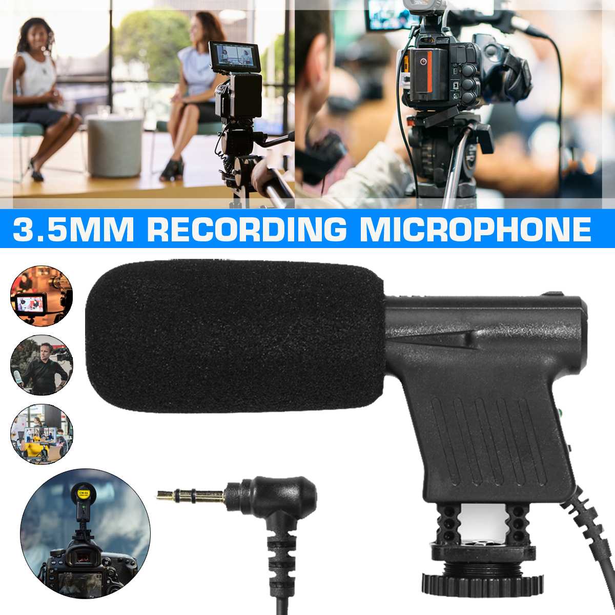 Recording Microphone Natural Sound Record Mobile Phone SLR Wireless Microphone Mic For Interview Live