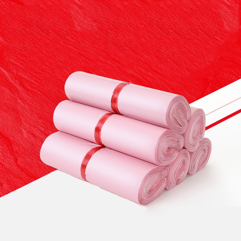 10Pcs/lot Colorful Plastic Envelope Small Packaging Bag Self Sealing Adhesive Courier Bags Waterproof Poly Mailers 17x30cm: pink