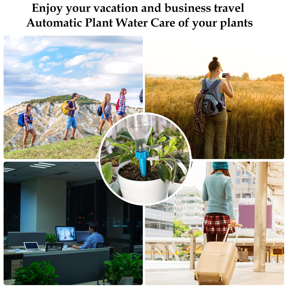 12 Stks/partij Automatische Drip Irrigatie Tool Spikes Bloem Planten Tuin Nuttig Self-Watering Apparaat Verstelbare Water