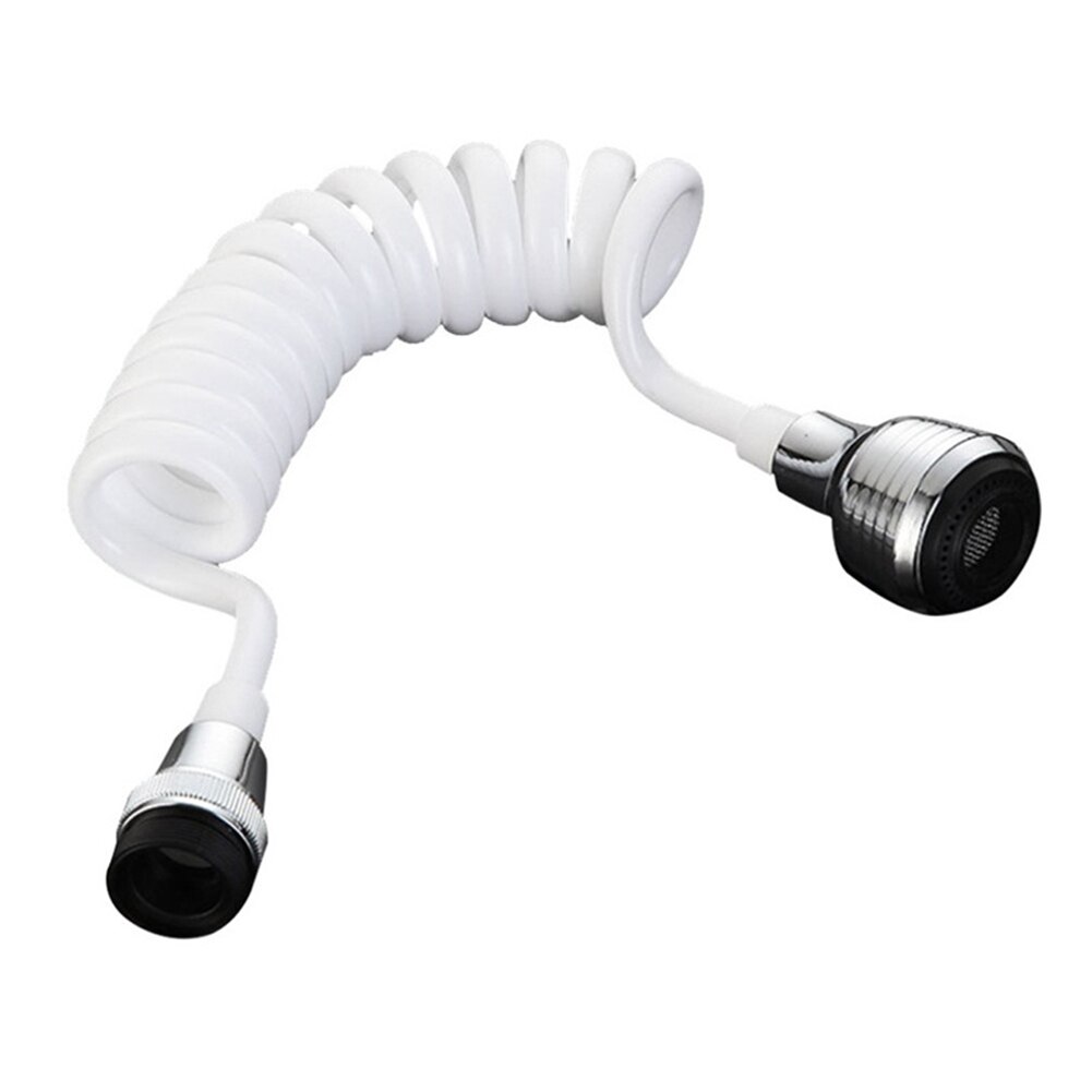 Adjustable Kitchen Faucet Extension Spring Tube 360 Rotation Long Hose Bathroom Faucet Spring Tube Water Tap Extender Accessory: Faucet Extender