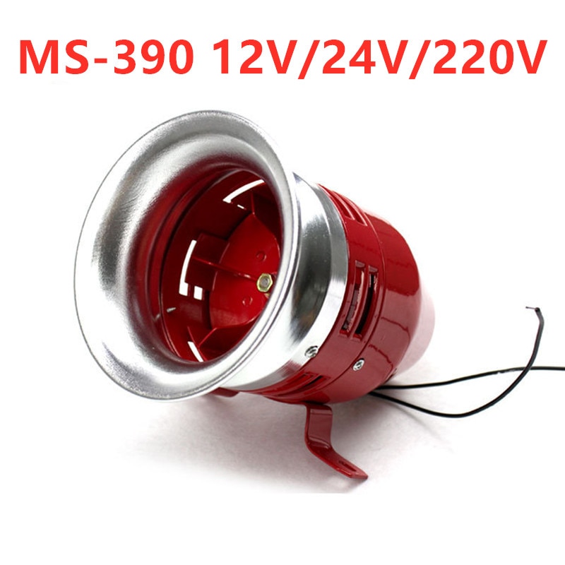 Zware Motor Sirene MS-390 12V 24V 220V Automotive Luchtalarm Hoorn Auto Vrachtwagen Motor Aangedreven alarm/Kleine Motor Buzzer