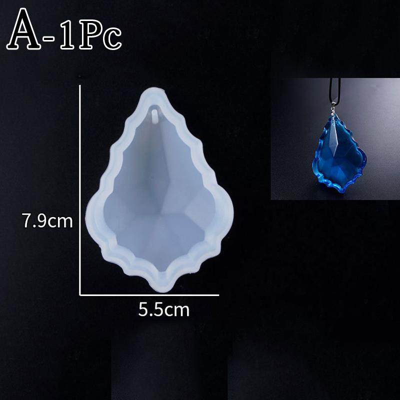 DIY Silicone Pendant Water Mold Epoxy Resin Craft Making Tool Jewelry Crystal Necklace Bracelet Earrings Geometric 3D Craft: A