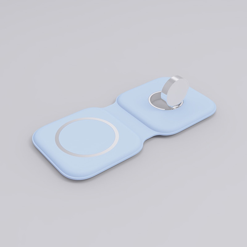 2-in-1 Wireless Charging Station for iPhone & Apple Watch - Magsafe Compatible