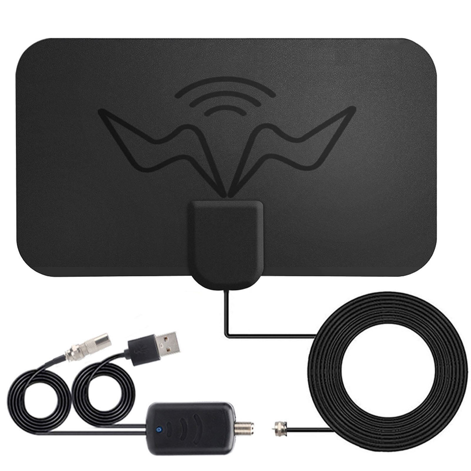 4K 25DB High Gain HD TV DTV Box Digital TV Antenna 1600 Miles Booster Active Indoor Digital Antenna TV Signal Receiver Amplifier