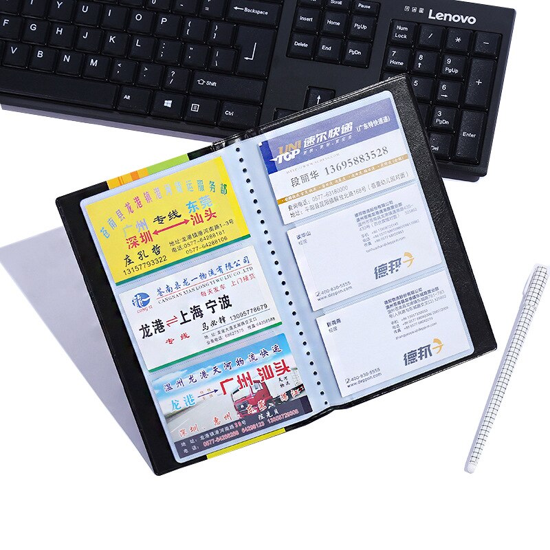 Business Portable Credit Card Holders Leather 120/160/180/240/300 Bank Card Case Holder Organizer Book