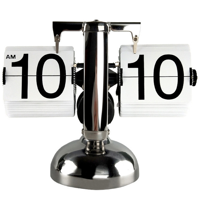 Tafelklok Mechanische Automatische Pagina Draaiende Klok Retro Pagina Draaiende Tafelklok Mechanische Automatische Pagina Draai Klok Naar Huis: Rood
