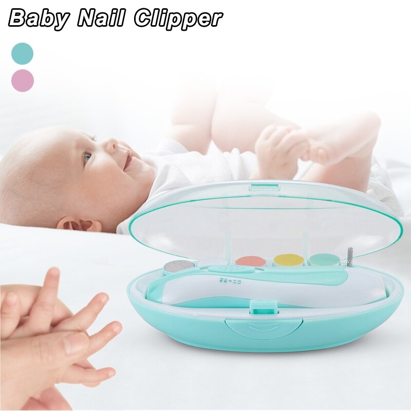 Cortauñas eléctrico para bebé, tijeras para cuidado de uñas infantil, cortador seguro para uñas de recién nacido, recortadora manicura
