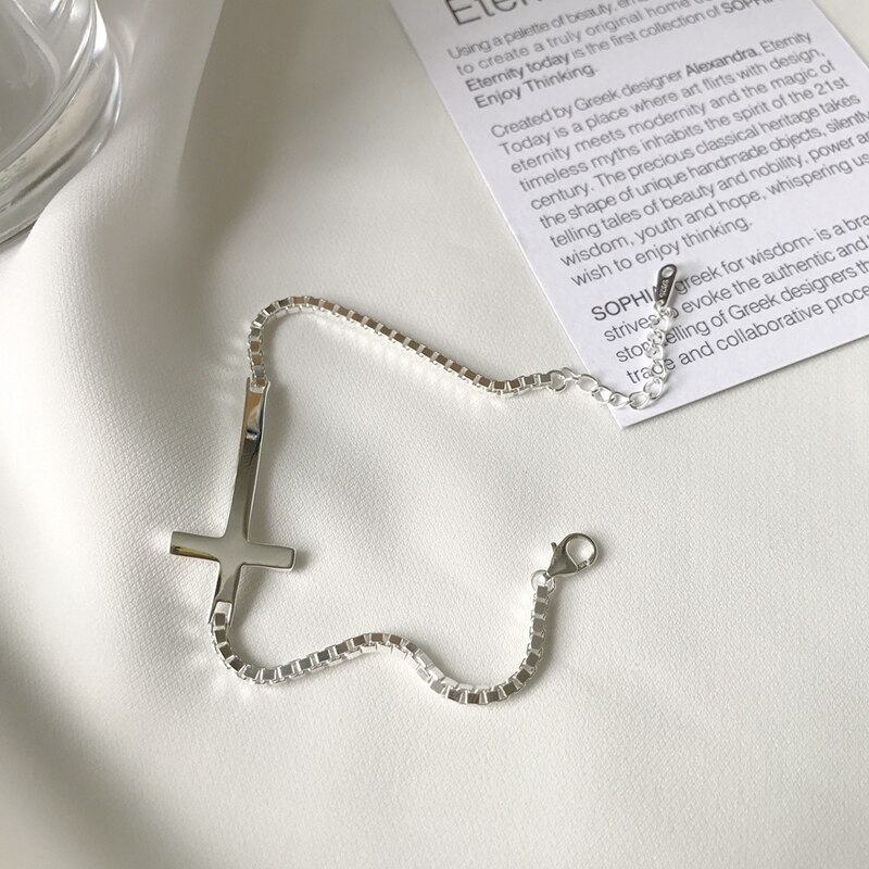 LouLeur 925 sterlina d'argento attraverso 2mm greggio scatola braccialetti catena argento reative squisito per le donne bella braccialetti dei monili del regalo