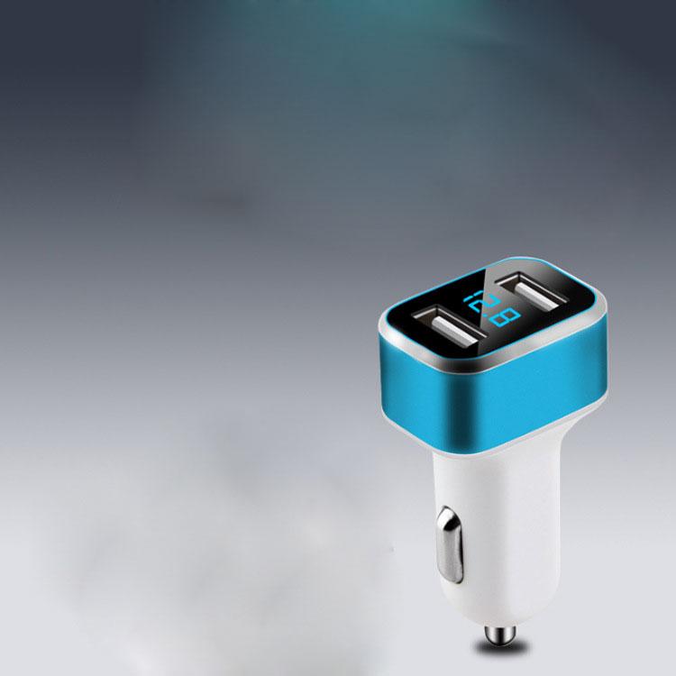 Dual Usb Car Charger Snelle Mobiele Telefoon Oplader 12/24V Plug Power Glow Adapter Mobiele Telefoon Autolader