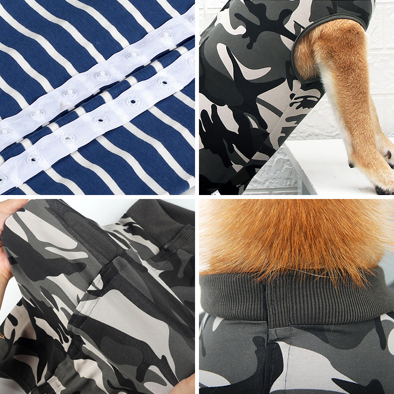 Pet Operation Recovery Suit Breathable Jumpsuit Physiological Clothes Sterilization Surgery Prevent Lick Vest Puppy Pajamas Suit