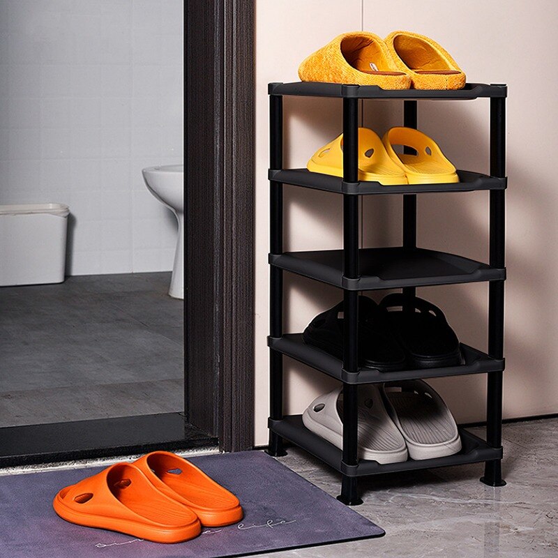 5 Layers Stackable Shoe Hanger Assembly Integrated Large Capacity Shoes Storage Rack Space Saving Safety Shoe Stand Organizer