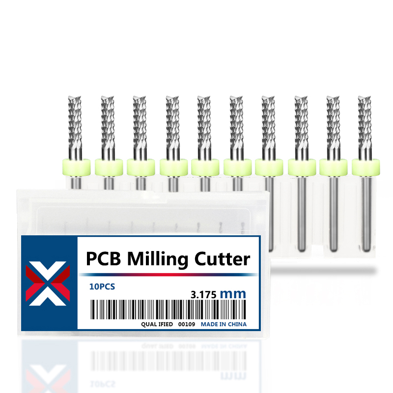 impostato di frese per PCB XCAN 0,5-3,0 mm Fresa in metallo duro 10 pezzi Punta per router per utensili di fresatura per macchine PCB: 11mm