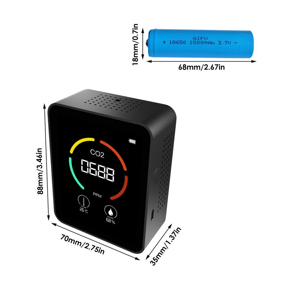 CO2 Sensor Medidor CO2 Meter Luchtkwaliteit Monitor Analyzer Medidor De Gas Kooldioxide Detector C02 Meter Monitor Tester