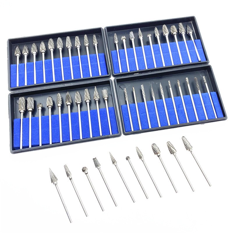 1set Dental Lab Drills Tungsten Steel Carbide Burs Teeth Whitenning Tooth Polishing Drill