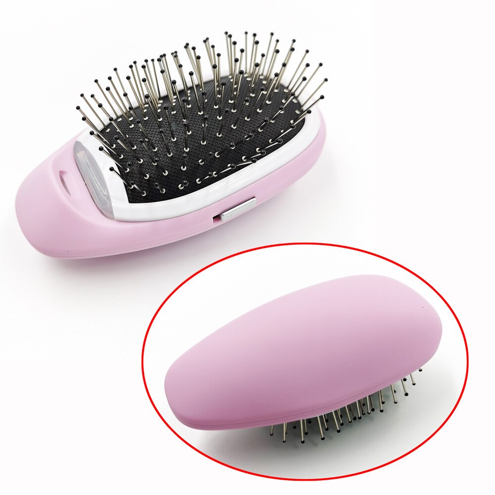 Brosse magique ionique électrique pour Massage du cuir chevelu, peigne antistatique, lisse, Portable, Ion négatif, pour coiffer les cheveux: Pink