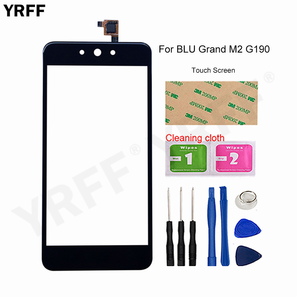 Sensor de Panel táctil para blugrand M2 G190, digitalizador de pantalla táctil, piezas de montaje de Panel de vidrio frontal