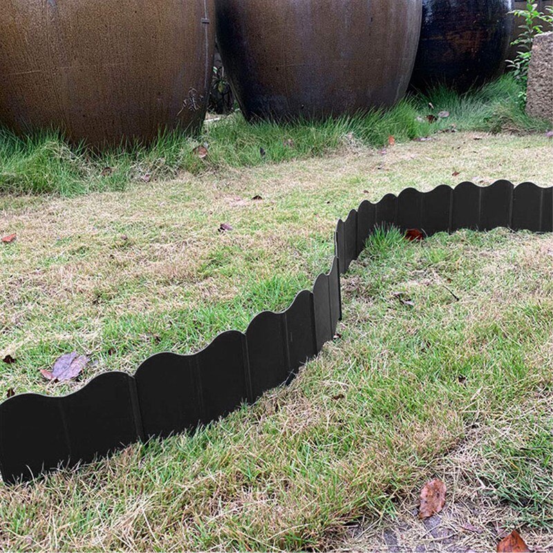 20X Interlocked Landscape Edge Garden Side Lawn Edge Pp Fence Lawn Decoration